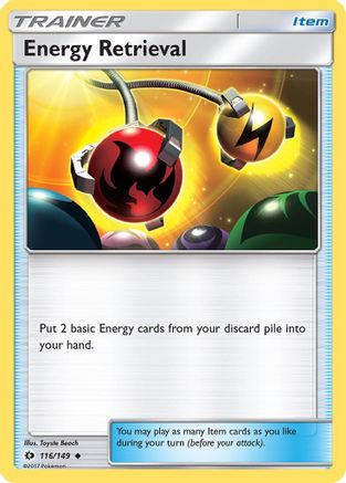 Energy Retrieval (116/149) [SM Base Set] Reverse Holofoil - Uncommon