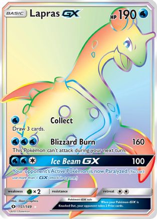 Lapras GX (Secret) (151/149) [SM Base Set] Holofoil - Secret Rare