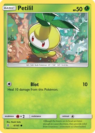 Petilil 004  - Reverse Holofoil SM  Guardians Rising - Common