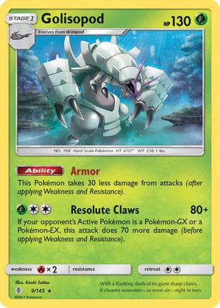 Golisopod (9/145) [SM  Guardians Rising] Holofoil - Holo Rare
