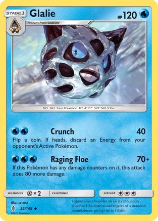Glalie (32/145) [SM  Guardians Rising] Reverse Holofoil - Uncommon