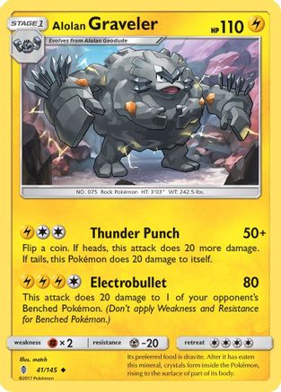 Alolan Graveler (041/145) [SM  Guardians Rising] Normal - Uncommon