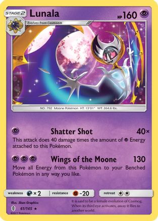 Lunala 061/145  SM  Guardians Rising - Rare