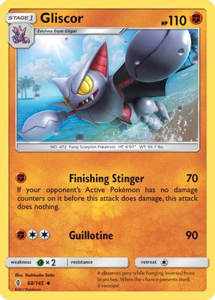 Gliscor (068/145) [SM  Guardians Rising] Reverse Holofoil - Uncommon