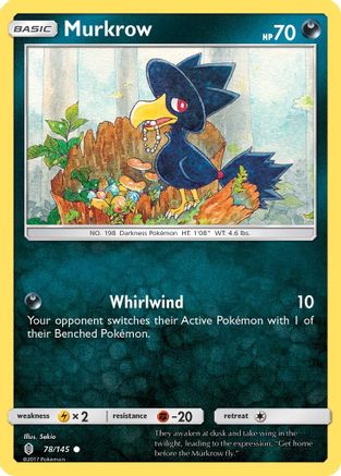 Murkrow 078/145  SM  Guardians Rising - Common
