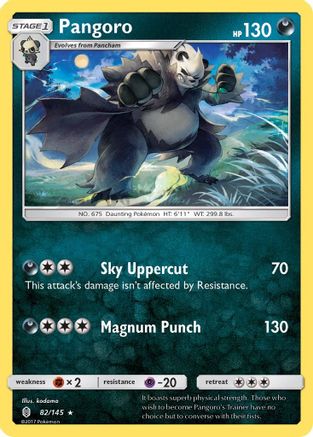 Pangoro 082  SM  Guardians Rising - Rare