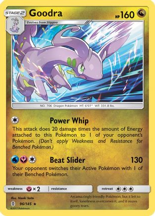 Goodra (096/145) [SM  Guardians Rising] Reverse Holofoil - Holo Rare