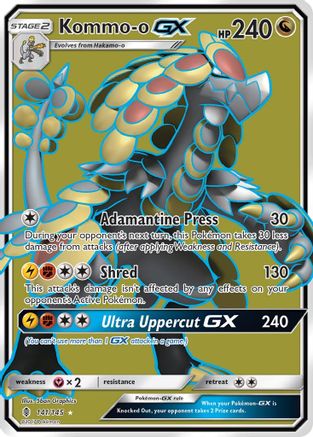 Kommo-o GX (Full Art) (141/145) [SM  Guardians Rising] Holofoil - Ultra Rare
