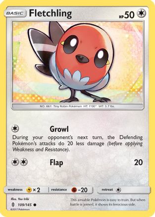 Fletchling (109/145) [SM  Guardians Rising] Normal - Common