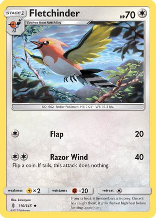 Fletchinder (110/145) [SM  Guardians Rising] Normal - Uncommon