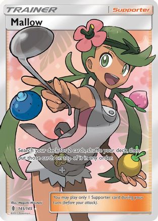 Mallow (Full Art) 145/145  - Holofoil SM  Guardians Rising - Ultra Rare