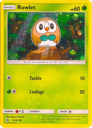 Rowlet (Cosmos Holo) (009/149) [Miscellaneous Cards & Products] Holofoil - Promo