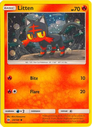 Litten (Cosmos Holo) (024/149) [Miscellaneous Cards & Products] Holofoil - Promo