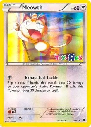 Meowth (Toys R Us Promo) (053/83) [Miscellaneous Cards & Products] Holofoil - Promo