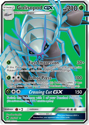 Golisopod GX (Full Art) (129/147) [SM  Burning Shadows] Holofoil - Ultra Rare