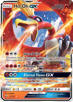 Ho-Oh GX (021/147) [SM  Burning Shadows] Holofoil - Ultra Rare