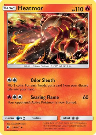 Heatmor (024/147) [SM  Burning Shadows] Normal - Uncommon