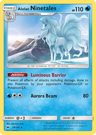 Alolan Ninetales (028/147) [SM  Burning Shadows] Normal - Rare
