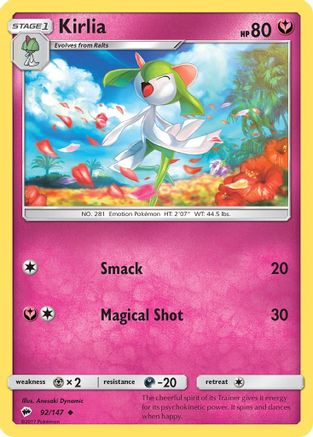Kirlia (092/147) [SM  Burning Shadows] Reverse Holofoil - Uncommon
