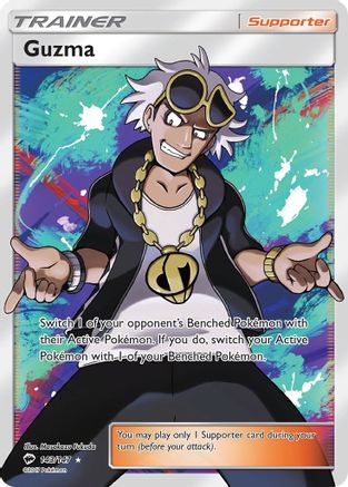 Guzma (Full Art) (143/147) [SM  Burning Shadows] Holofoil - Ultra Rare