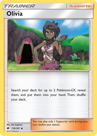 Olivia 119/147  SM  Burning Shadows - Uncommon