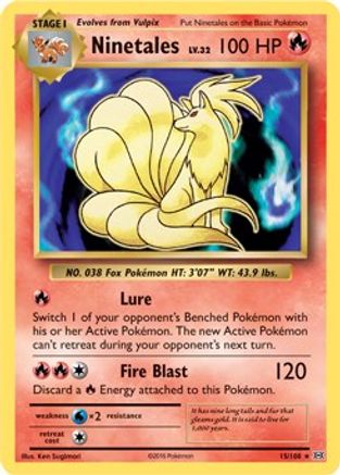 Ninetales - 15/108 (XY Evolutions) (Non-Holo)/108  Deck Exclusives - Rare