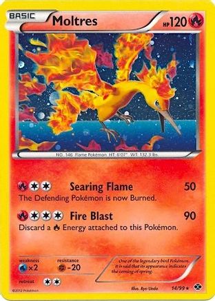 Moltres - 14/99 (Next Destinies)/99  - Holofoil Blister Exclusives - Promo