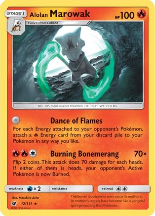 Alolan Marowak (012/111) [SM  Crimson Invasion] Holofoil - Holo Rare