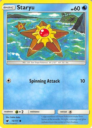 Staryu 015/111  - Reverse Holofoil SM  Crimson Invasion - Common