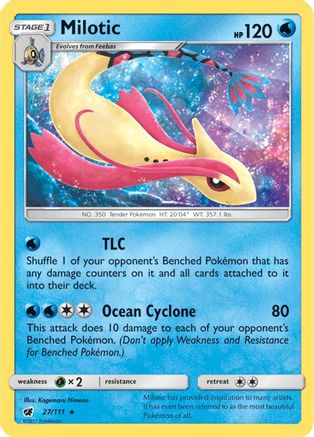 Milotic 027/111  - Holofoil SM  Crimson Invasion - Holo Rare