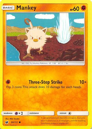 Mankey 050/111  SM  Crimson Invasion - Common