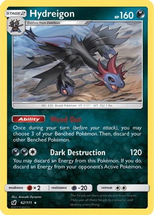 Hydreigon (062/111) [SM  Crimson Invasion] Normal - Rare