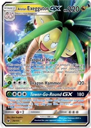 Alolan Exeggutor GX (074/111) [SM  Crimson Invasion] Holofoil - Ultra Rare