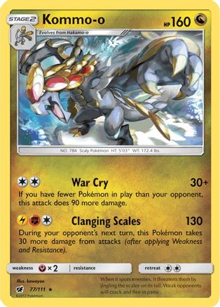 Kommo-o (077/111) [SM  Crimson Invasion] Reverse Holofoil - Rare