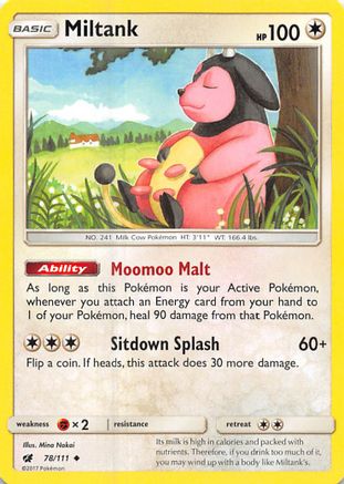 Miltank 078/111  SM  Crimson Invasion - Uncommon