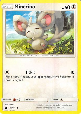 Minccino 085/111  - Reverse Holofoil SM  Crimson Invasion - Common
