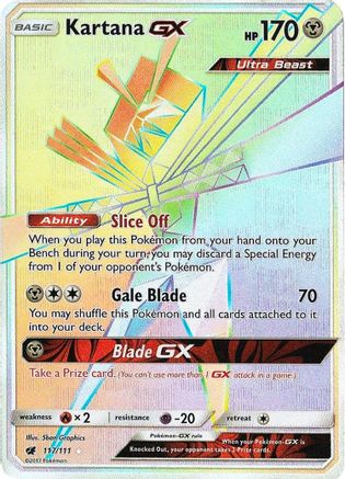 Kartana GX (Secret) (117/111) [SM  Crimson Invasion] Holofoil - Secret Rare