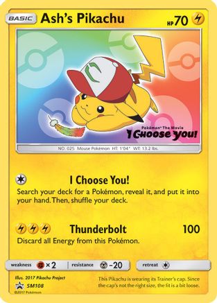 Ash's Pikachu (SM108/248) [SM Promos] Normal - Promo