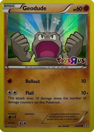 Geodude (Toys R Us Promo) (043/83) [Miscellaneous Cards & Products] Holofoil - Promo