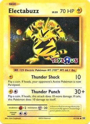 Electabuzz (Toys R Us Promo) (041/108) [Miscellaneous Cards & Products] Holofoil - Promo