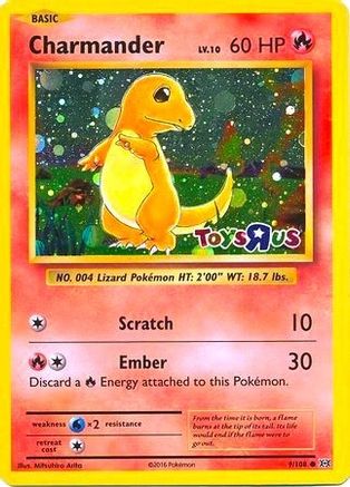 Charmander (Toys R Us Promo) (009/108) [Miscellaneous Cards & Products] Holofoil - Promo