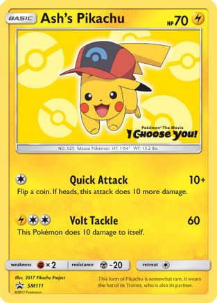 Ash's Pikachu (SM111/248) [SM Promos] Normal - Promo