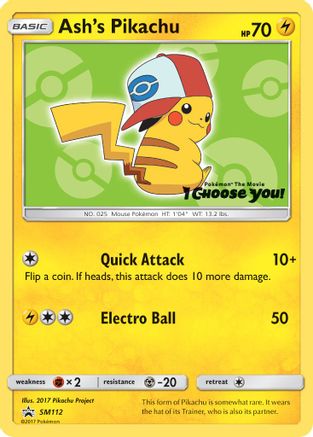 Ash's Pikachu (SM112/248) [SM Promos] Normal - Promo