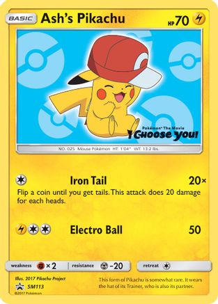Ash's Pikachu (SM113/248) [SM Promos] Normal - Promo
