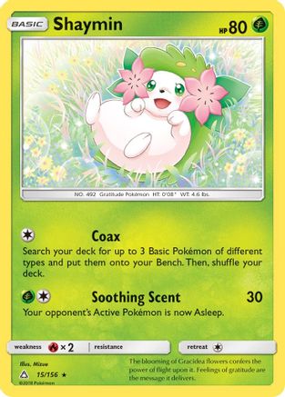 Shaymin (15) (15) 015/156  - Holofoil SM  Ultra Prism - Holo Rare