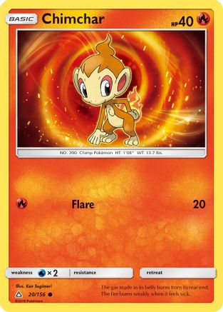 Chimchar (20) (20) 020/156  - Reverse Holofoil SM  Ultra Prism - Common