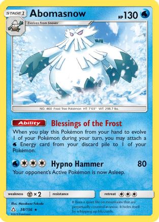 Abomasnow (38/156) [SM  Ultra Prism] Normal - Rare