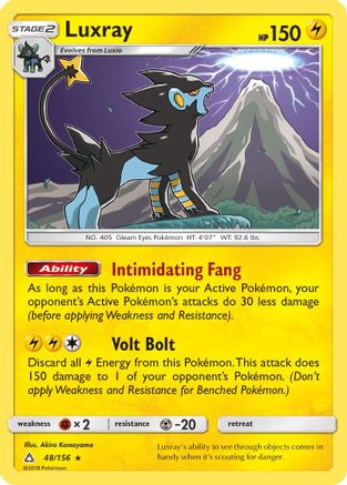 Luxray 048/156  - Reverse Holofoil SM  Ultra Prism - Holo Rare
