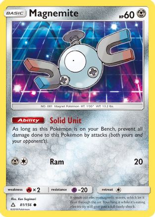 Magnemite (81) (81) 081/156  - Reverse Holofoil SM  Ultra Prism - Common