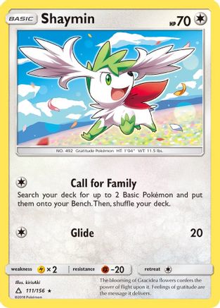 Shaymin (111) (111) 111  - Reverse Holofoil SM  Ultra Prism - Rare